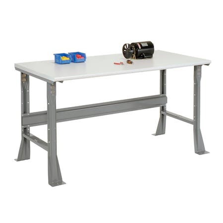 Global Industrial Flared Leg Workbench w/ ESD Safety Edge Top, 48inW x 30inD, Gray 237345